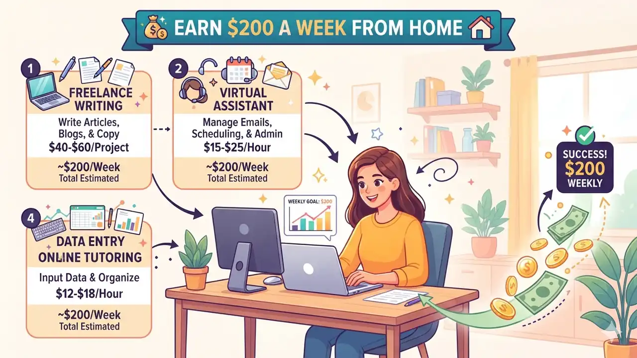 Earn $200 a Week from Home Online App without a Job or Paying or Investment