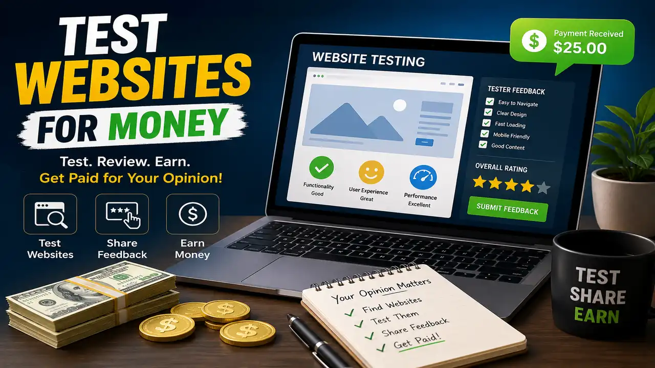 Test Websites for Money-Ways to Get Paid to Test Websites and Apps for Money-Earn Real Money Testing Online